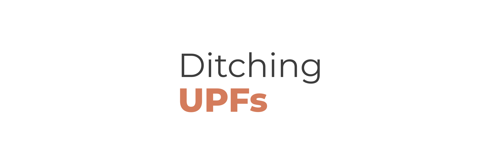 Ditching UPFs logo with minimalist stacked typography