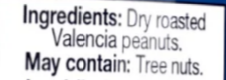 Dry roasted peanuts listed as the only ingredient on peanut butter label